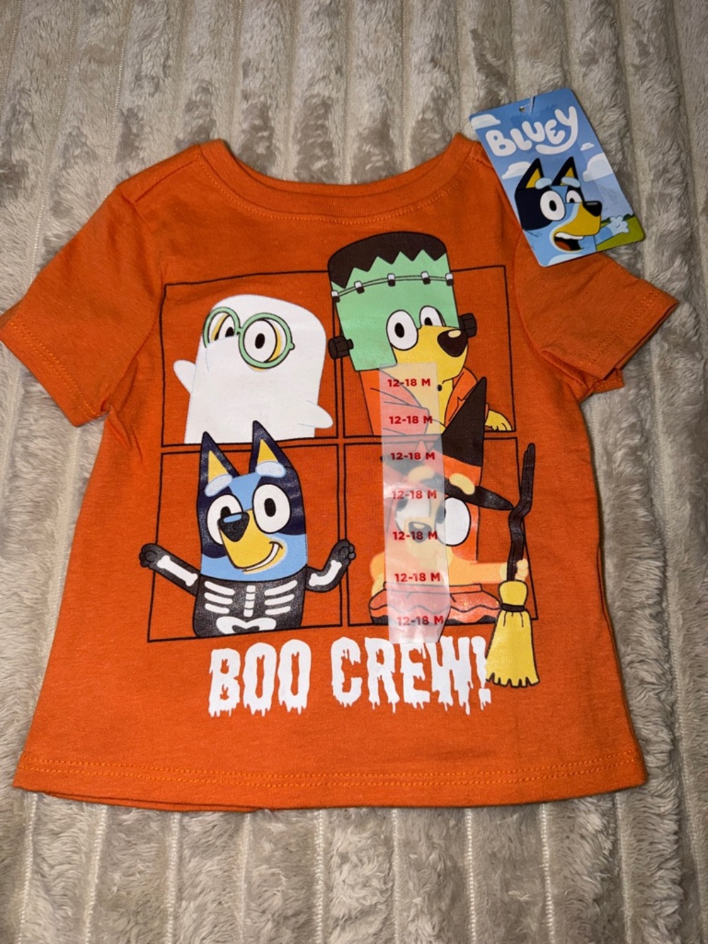 Old Navy Orange "Boo Crew" Bluey Halloween Graphic Tee